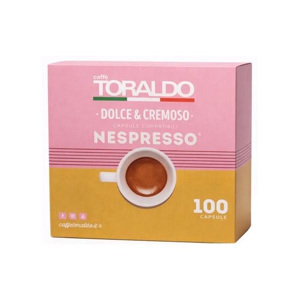 Кафе капсули Toraldo Dolce e Cremoso Nespresso 100 бр.